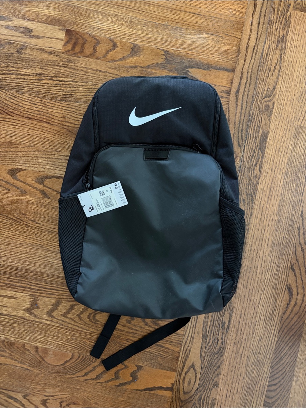 Nike Black Backpack with White Swoosh